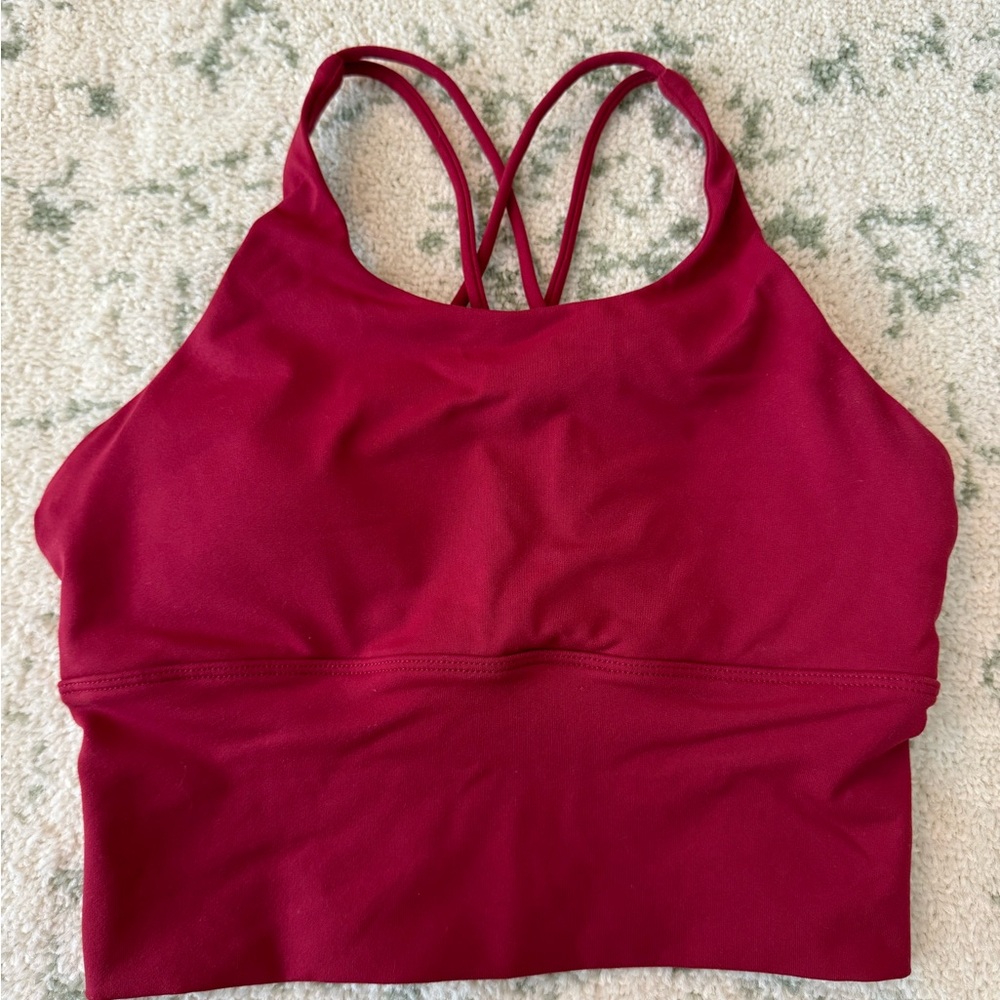 Red Workout Top (built in bra)